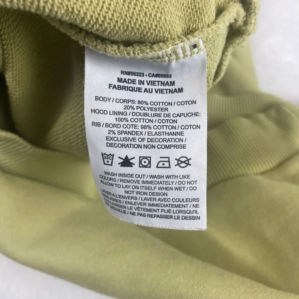 Nike Sweater Womens Medium Green Cropped Hoodie Logo Sweatshirt Pullover